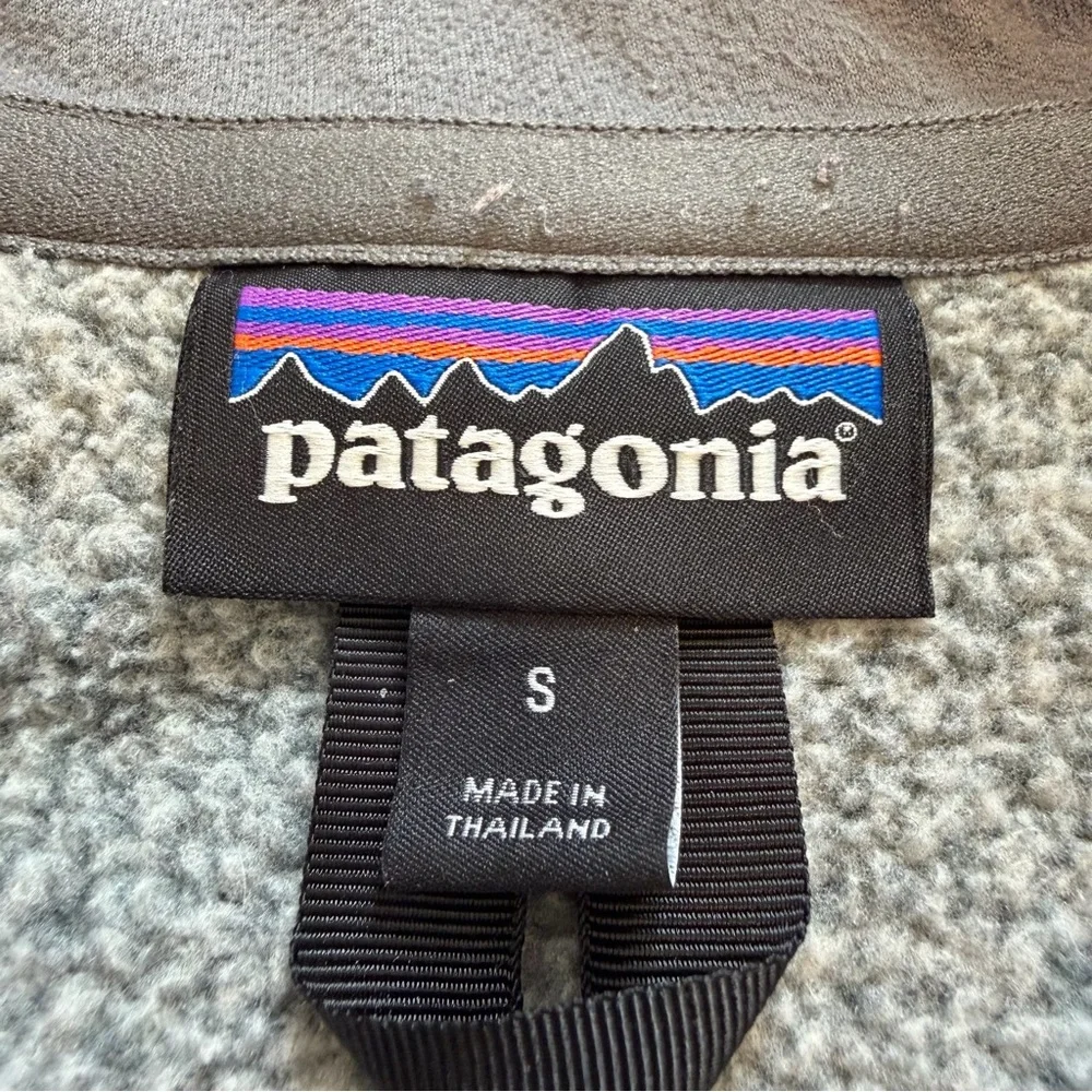 EUC Patagonia Men’s Gray Better Sweater 1/4 Zip Fleece Pullover In Stonewash - Picture 8 of 13